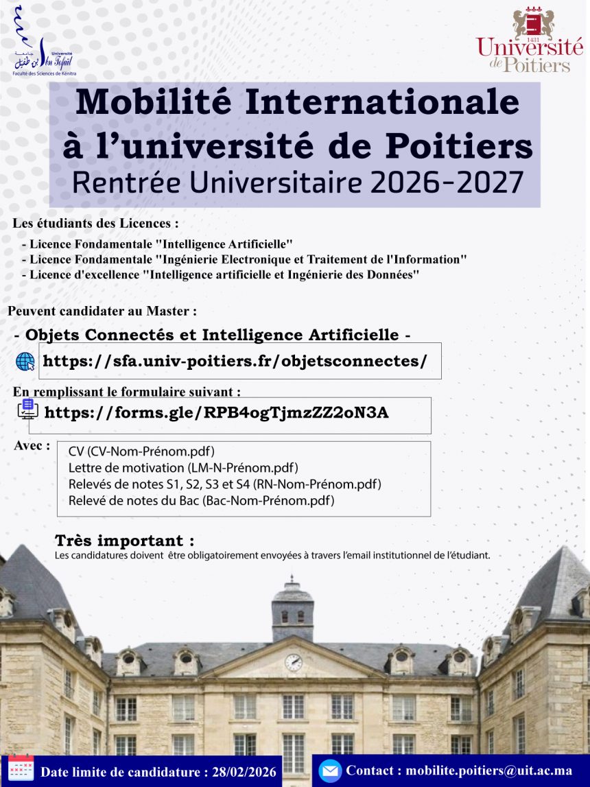Mobilité internationale – Rentrée 2026-2027 Mobilité internationale – Rentrée 2026-2027