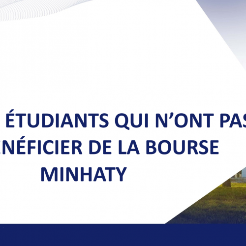 Avis aux étudiants qui n’ont pas pu bénéficier de la bourse Minhaty Avis aux étudiants qui n’ont pas pu bénéficier de la bourse Minhaty