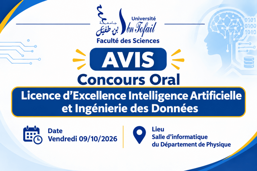 Résultats de présélection pour l’Entretien Oral: Licence d&rsquo;Excellence Intelligence Artificielle et Ingénierie de données